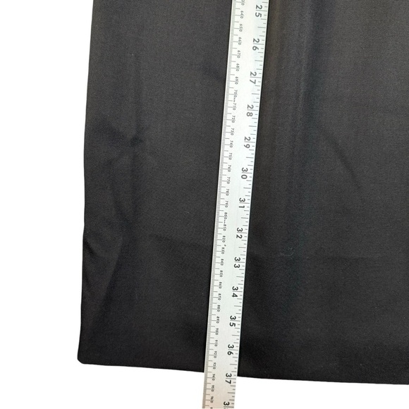 JCREW Blue Label Crew Neck Wool Midi Dress Black Low Back Womens Size 6 - Picture 5 of 5